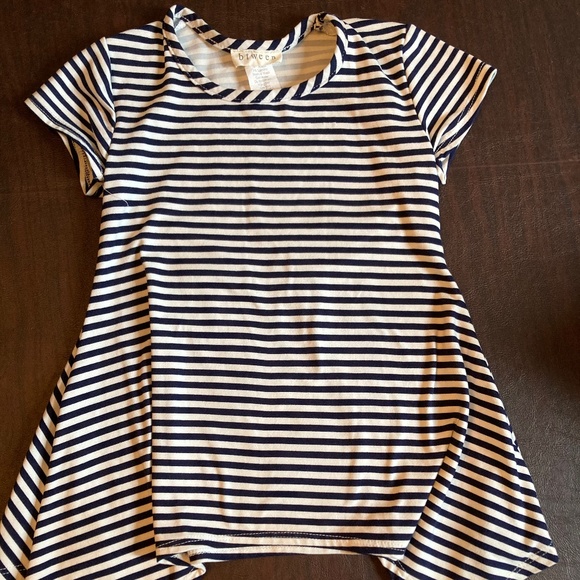 Btween Navy and white spandex swing style tunic for girls Size 7 - Picture 1 of 4